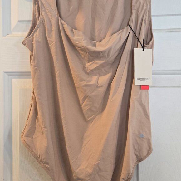 BNWT Popilush Bodysuits- Nude Sleeveless Square Neck Thong Bodysuit- NUDE XXL - Picture 2 of 4